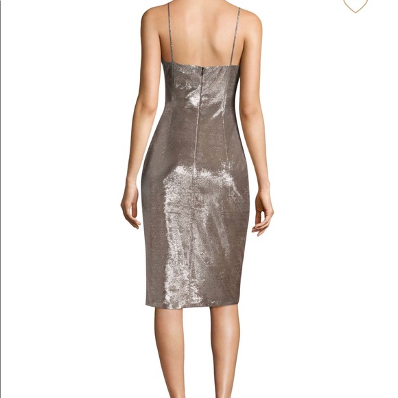 Black Halo Metallic Sheath Dress - Picture 2 of 2